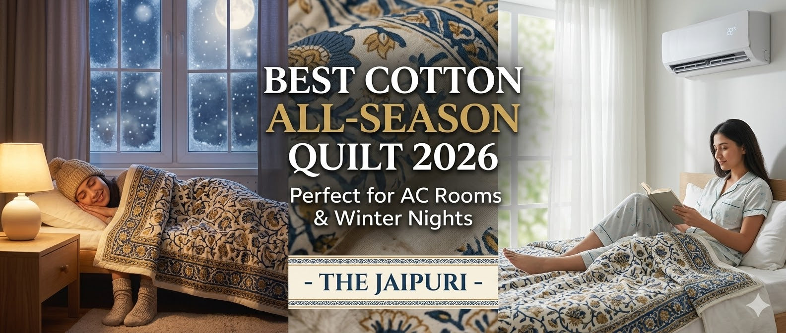Best Cotton All-Season Quilt 2026 | Perfect Quilt for AC Rooms & Winter Nights - The Jaipuri